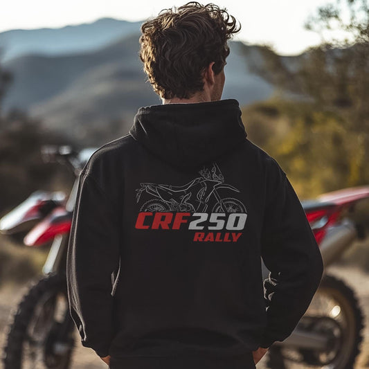 Honda CRF250 Rally Inspired Hoodie - Motorcycle Sweatshirt