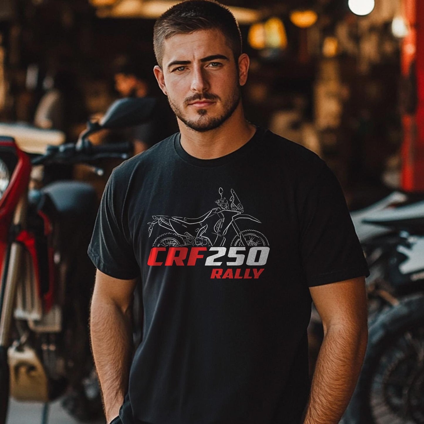 Honda CRF250 Rally Inspired T-Shirt - Motorcycle Tee Shirt