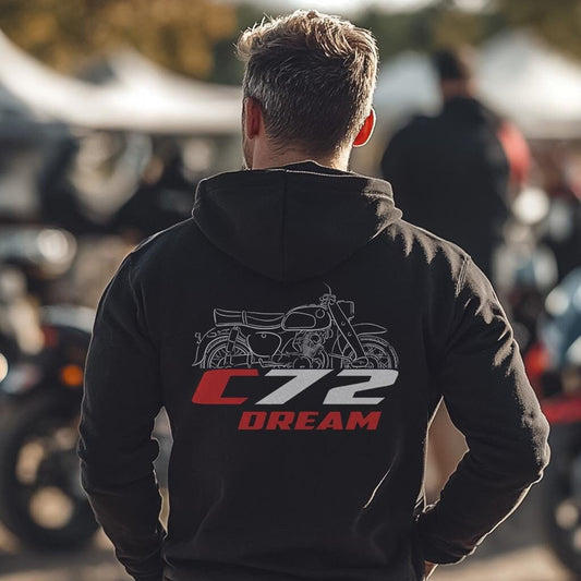 Honda C72 Dream Inspired Hoodie - Motorcycle Sweatshirt for Riders