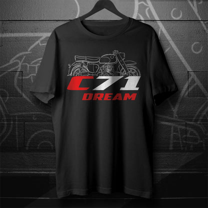 Honda C71 Dream Inspired T-Shirt - Motorcycle Tee Shirt for Riders