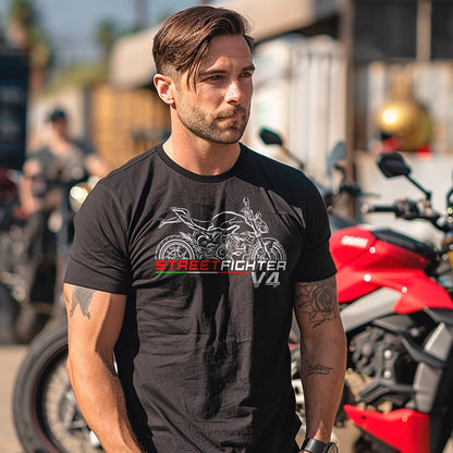 Ducati Streetfighter V4 Inspired T-Shirt - Motorcycle Tee Shirt for Riders