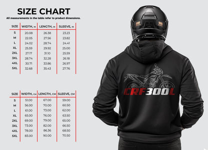 Honda CRF300 | L | LS | L Rally & RX Enduro Inspired Hoodie - Motorcycle Sweatshirt