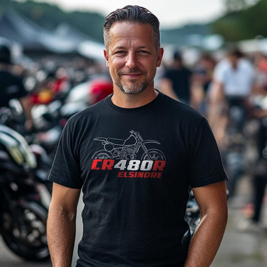Honda CR480R Elsinore Inspired T-Shirt - Motorcycle Tee Shirt