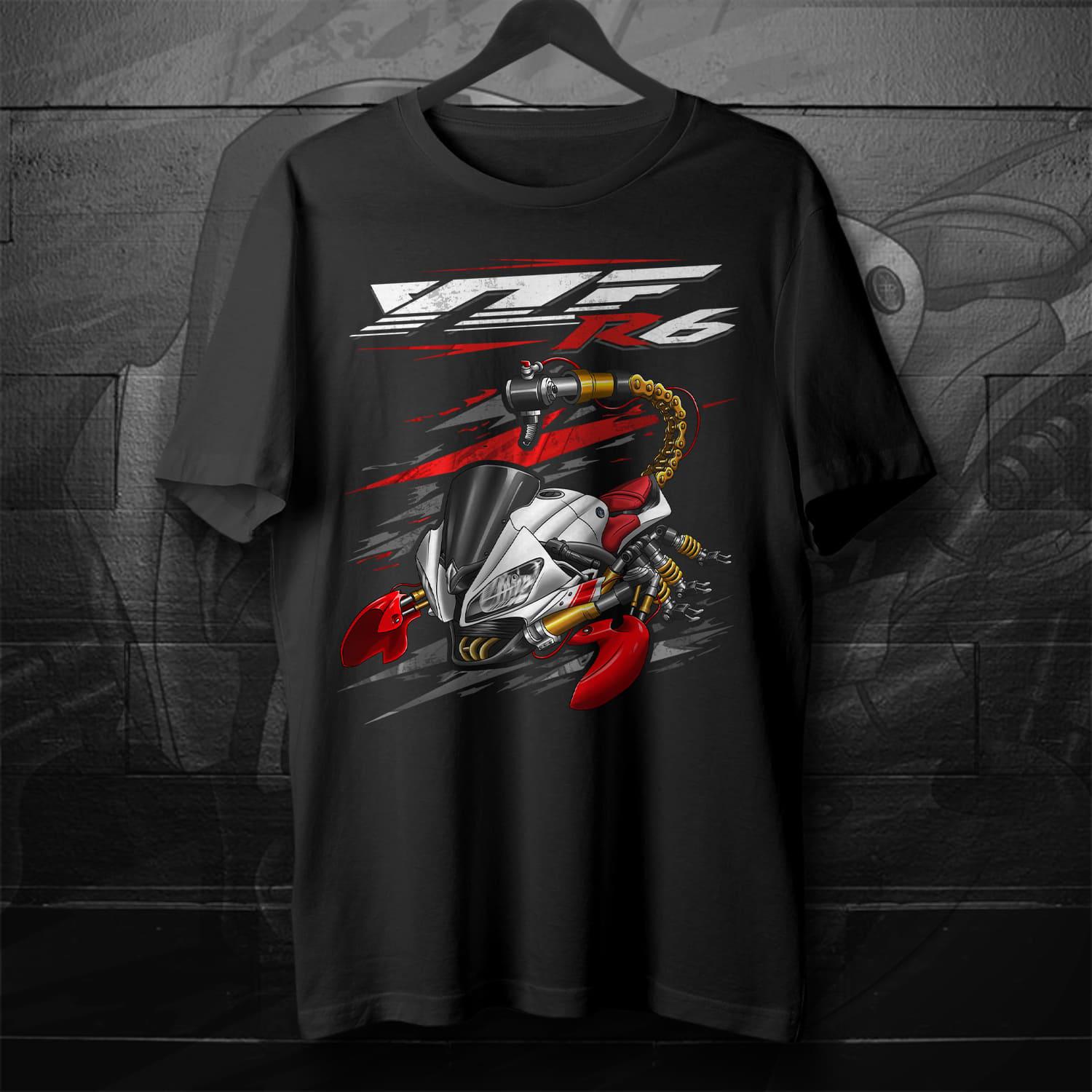 Yamaha YZF-R6 2008-09 Inspired T-Shirt - Motorcycle Tee Shirt