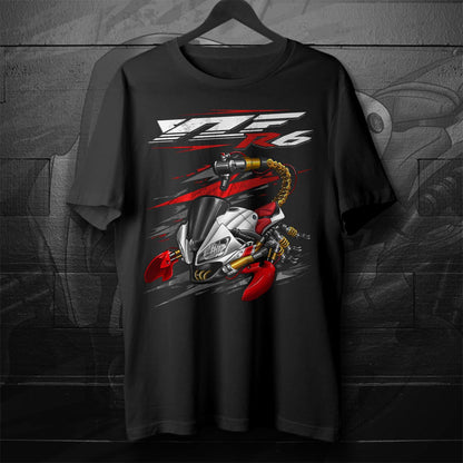 Yamaha YZF-R6 2008-09 Inspired T-Shirt - Motorcycle Tee Shirt