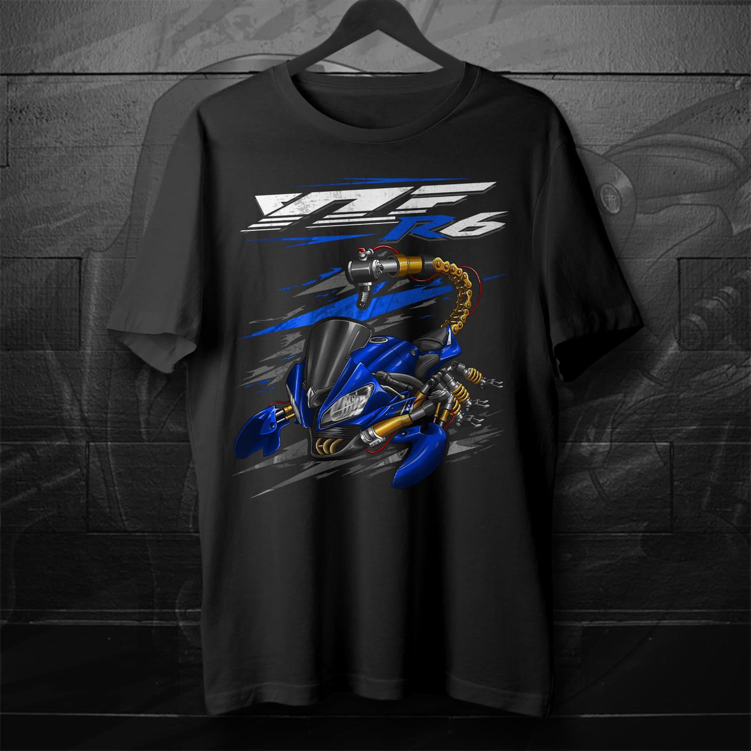 Yamaha YZF-R6 2008-09 Inspired T-Shirt - Motorcycle Tee Shirt