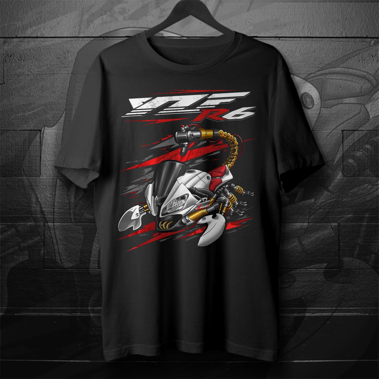 Yamaha YZF-R6 2008-09 Inspired T-Shirt - Motorcycle Tee Shirt