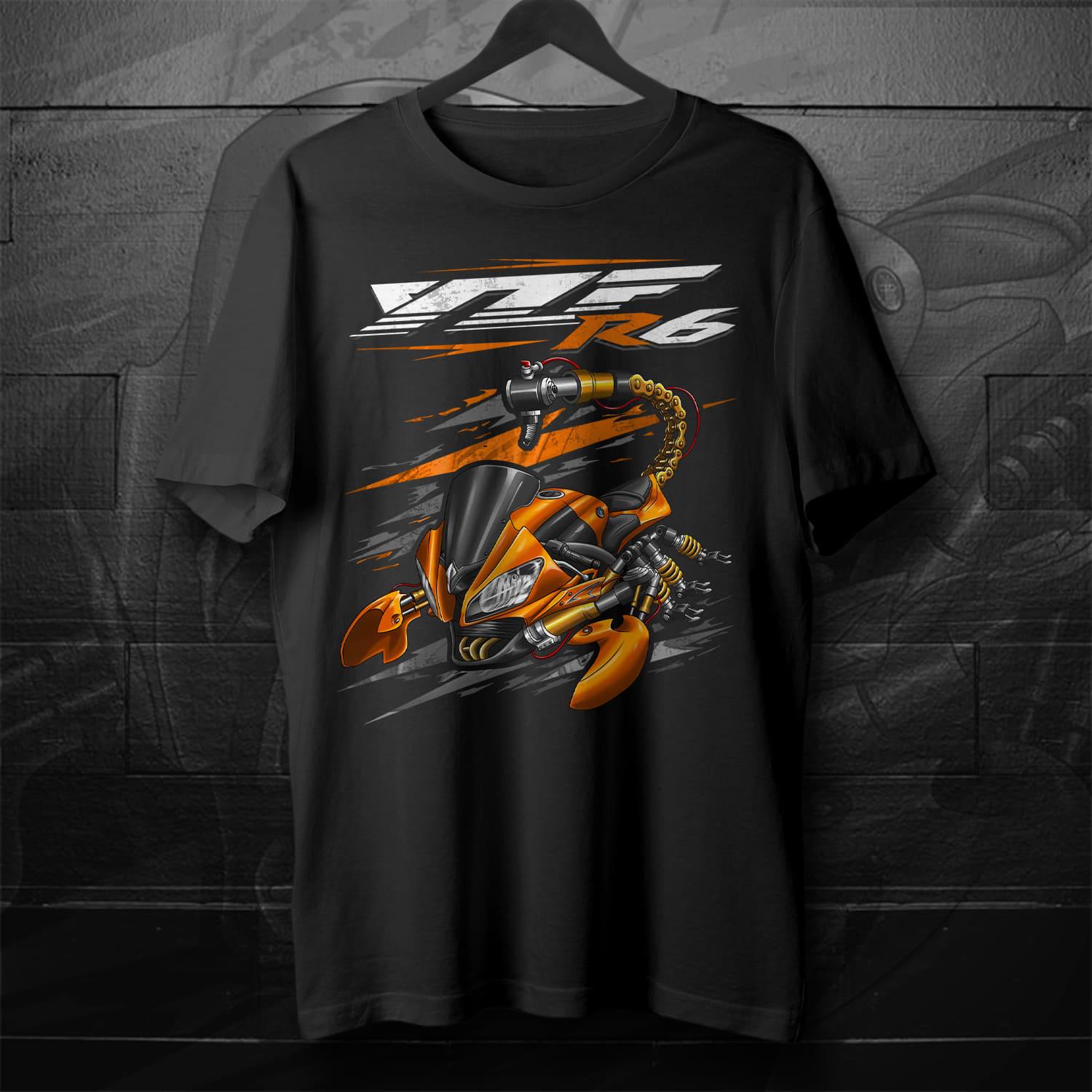 Yamaha YZF-R6 2008-09 Inspired T-Shirt - Motorcycle Tee Shirt