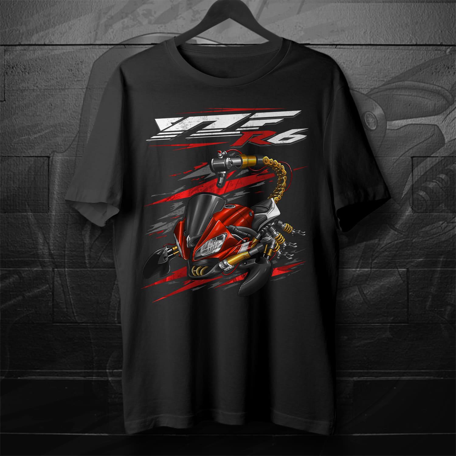 Yamaha YZF-R6 2008-09 Inspired T-Shirt - Motorcycle Tee Shirt