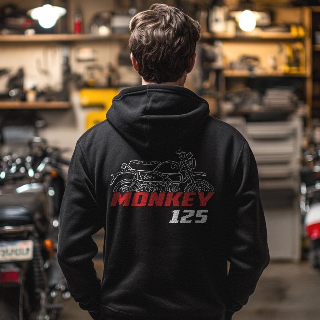Honda Monkey 125 Inspired Hoodie - Motorcycle Sweatshirt for Riders