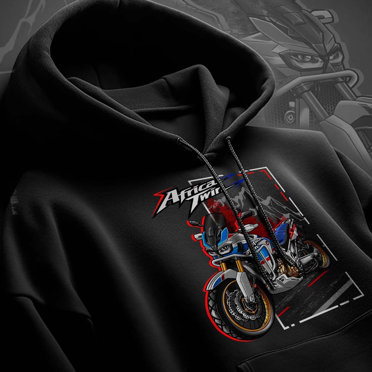 Honda CRF1000L2 Africa Twin ADV Sports 2018-19 Inspired Hoodie - Motorcycle Sweatshirt