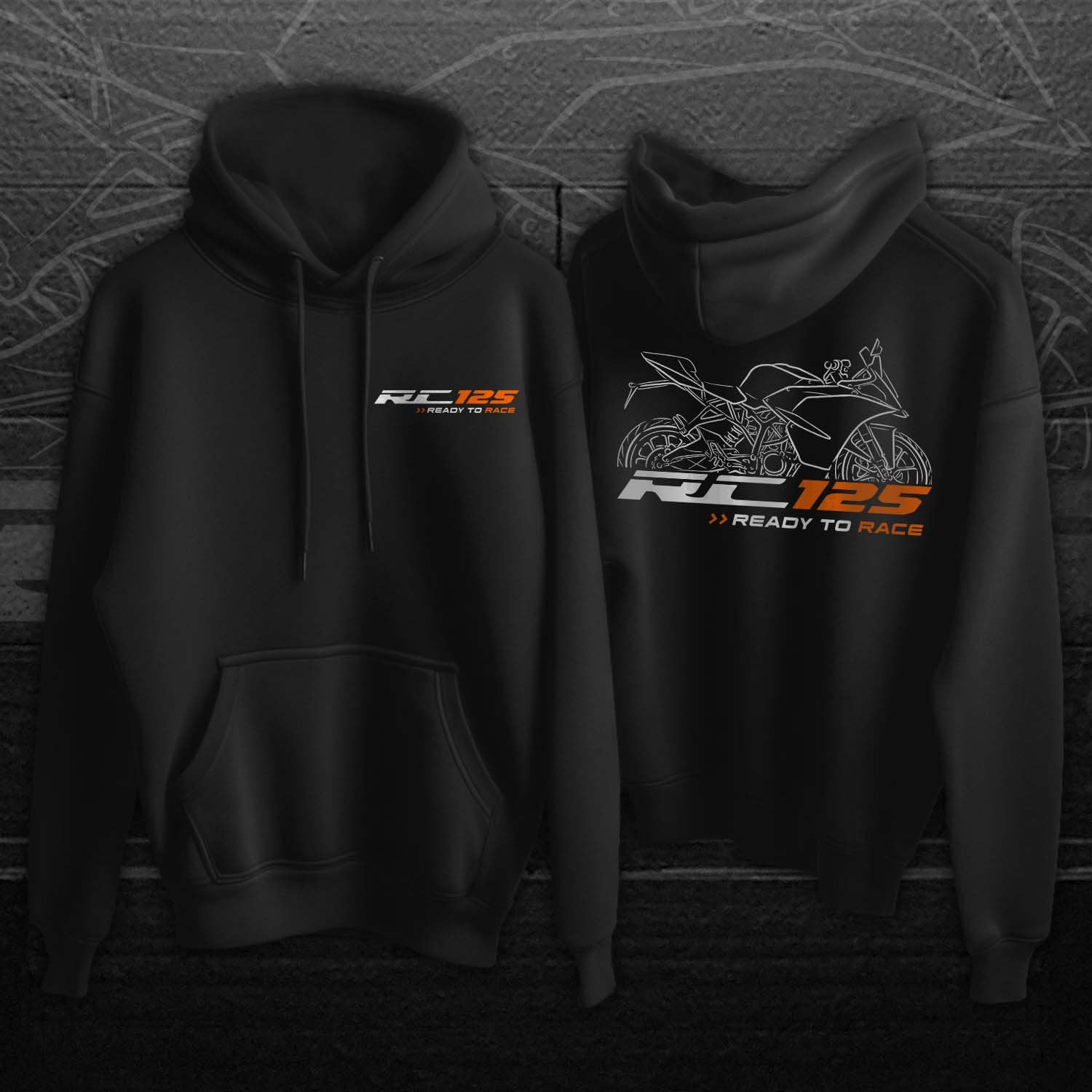 KTM RC 125 Hoodie - Motorcycle Sweatshirt for Riders