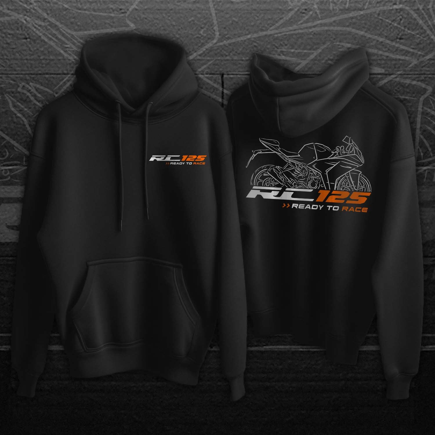 KTM RC 125 Hoodie - Motorcycle Sweatshirt for Riders