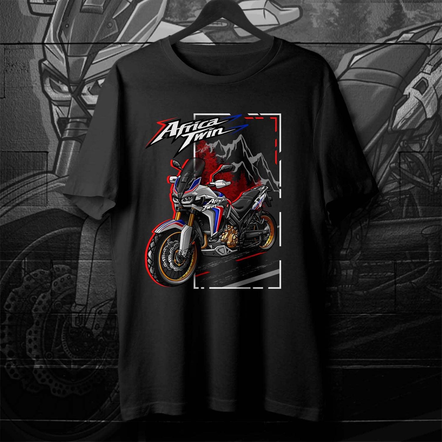 Honda CRF1000L Africa Twin 2016-19 Inspired T-Shirt - ADV Motorcycle Tee Shirt