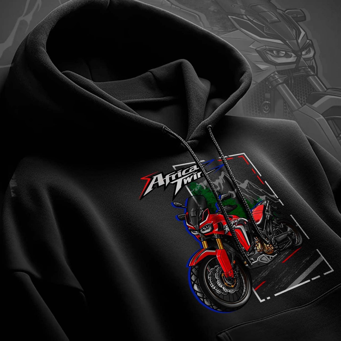 Honda CRF1000L Africa Twin 2016-19 Inspired Hoodie - ADV Motorcycle Sweatshirt