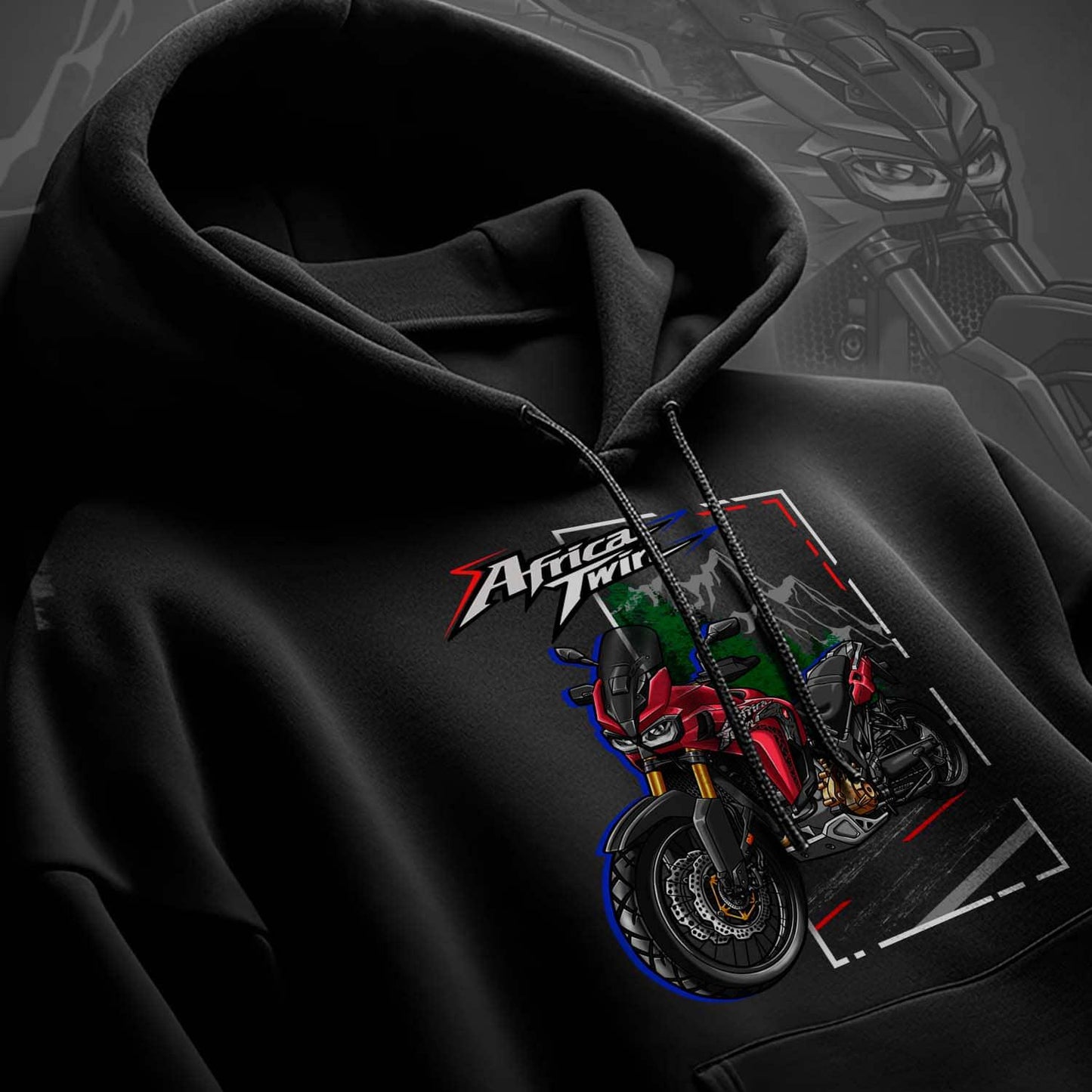 Honda CRF1000L Africa Twin 2016-19 Inspired Hoodie - ADV Motorcycle Sweatshirt