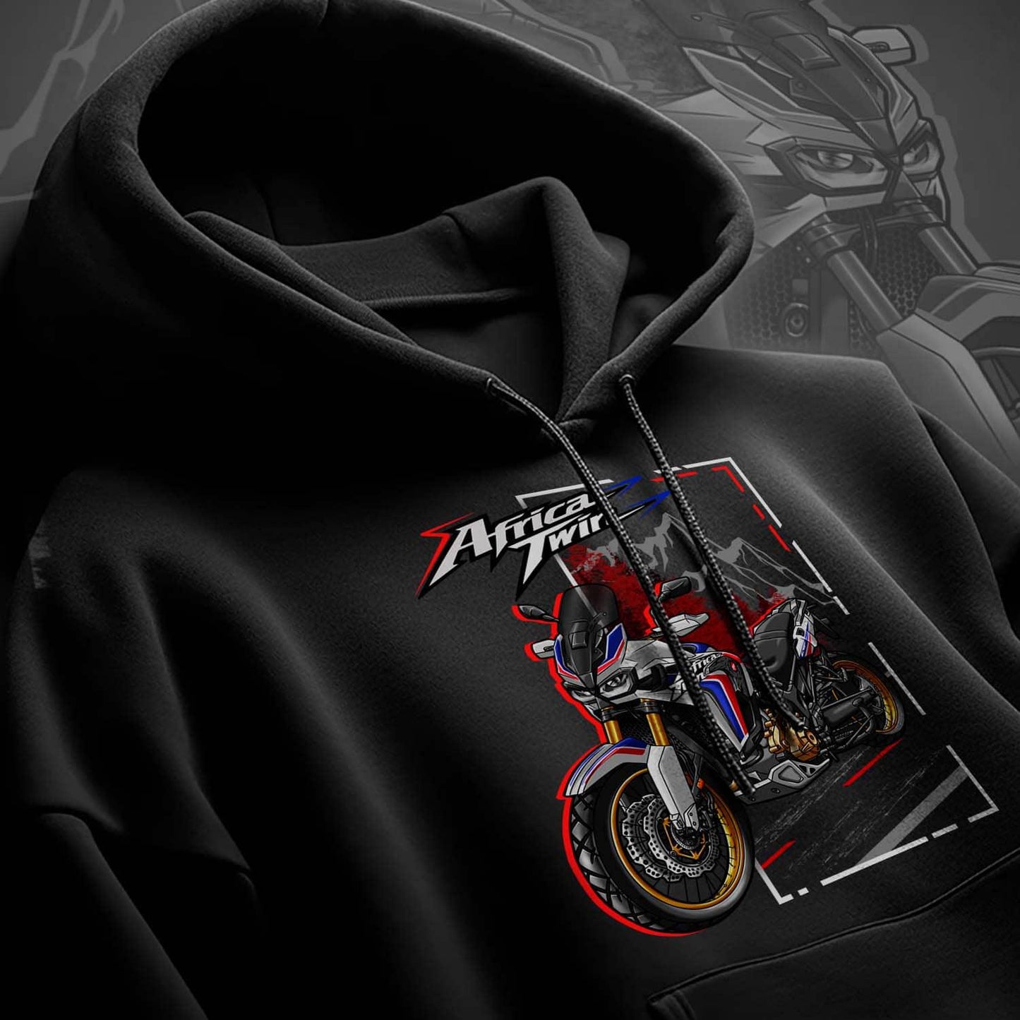 Honda CRF1000L Africa Twin 2016-19 Inspired Hoodie - ADV Motorcycle Sweatshirt