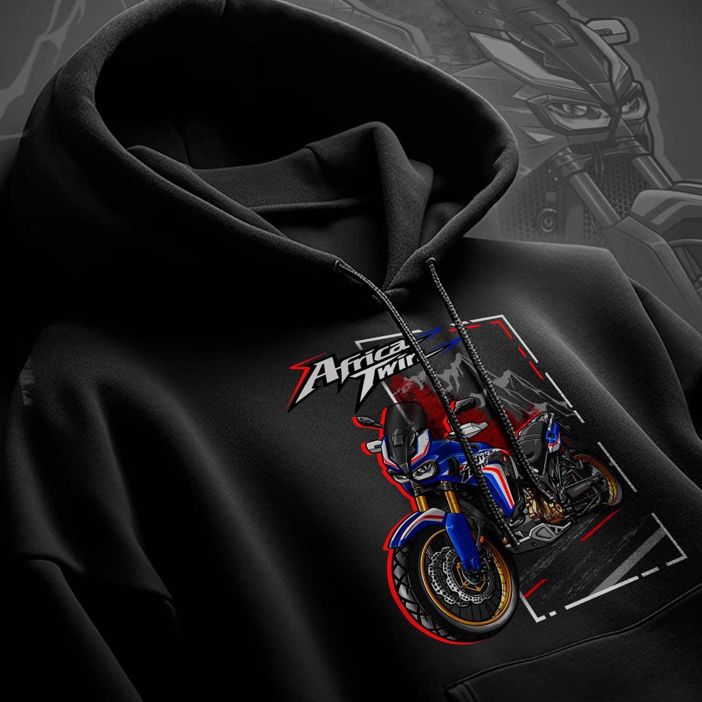 Honda CRF1000L Africa Twin 2016-19 Inspired Hoodie - ADV Motorcycle Sweatshirt