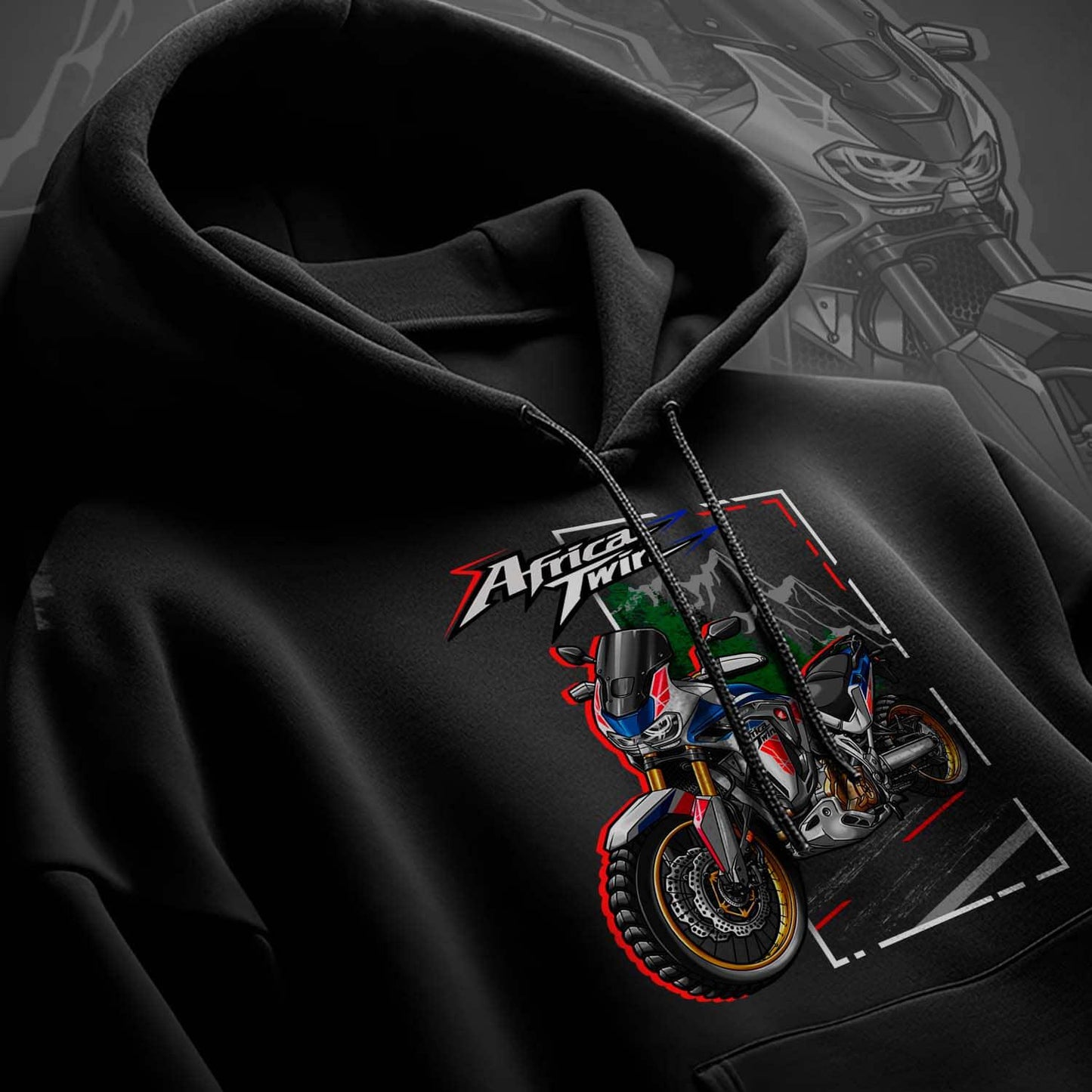 Honda CRF1100L Africa Twin ADV Sports 2020-24 Inspired Hoodie - Motorcycle Sweatshirt