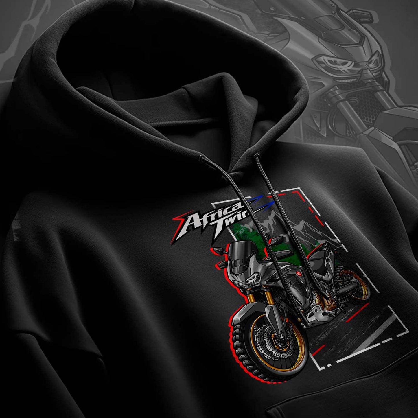 Honda CRF1100L Africa Twin ADV Sports 2020-24 Inspired Hoodie - Motorcycle Sweatshirt