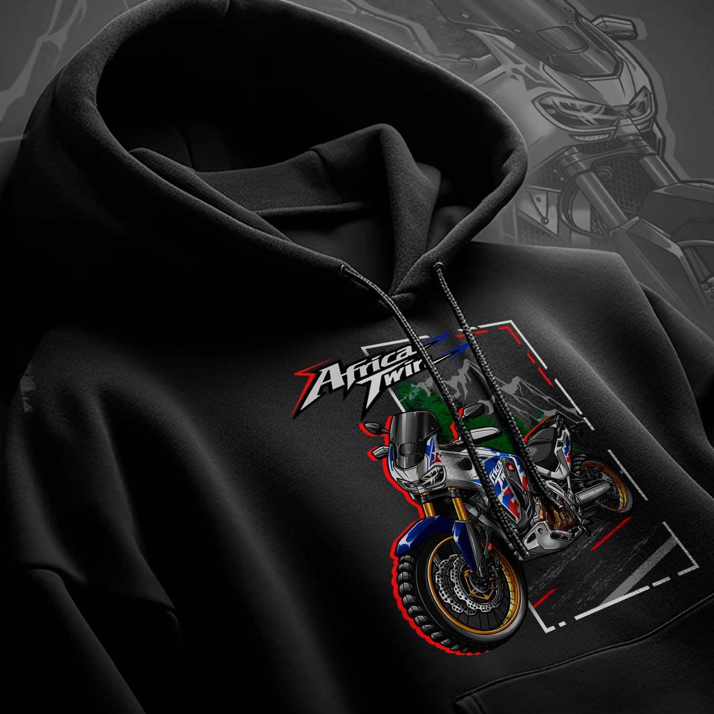 Honda CRF1100L Africa Twin ADV Sports 2020-24 Inspired Hoodie - Motorcycle Sweatshirt