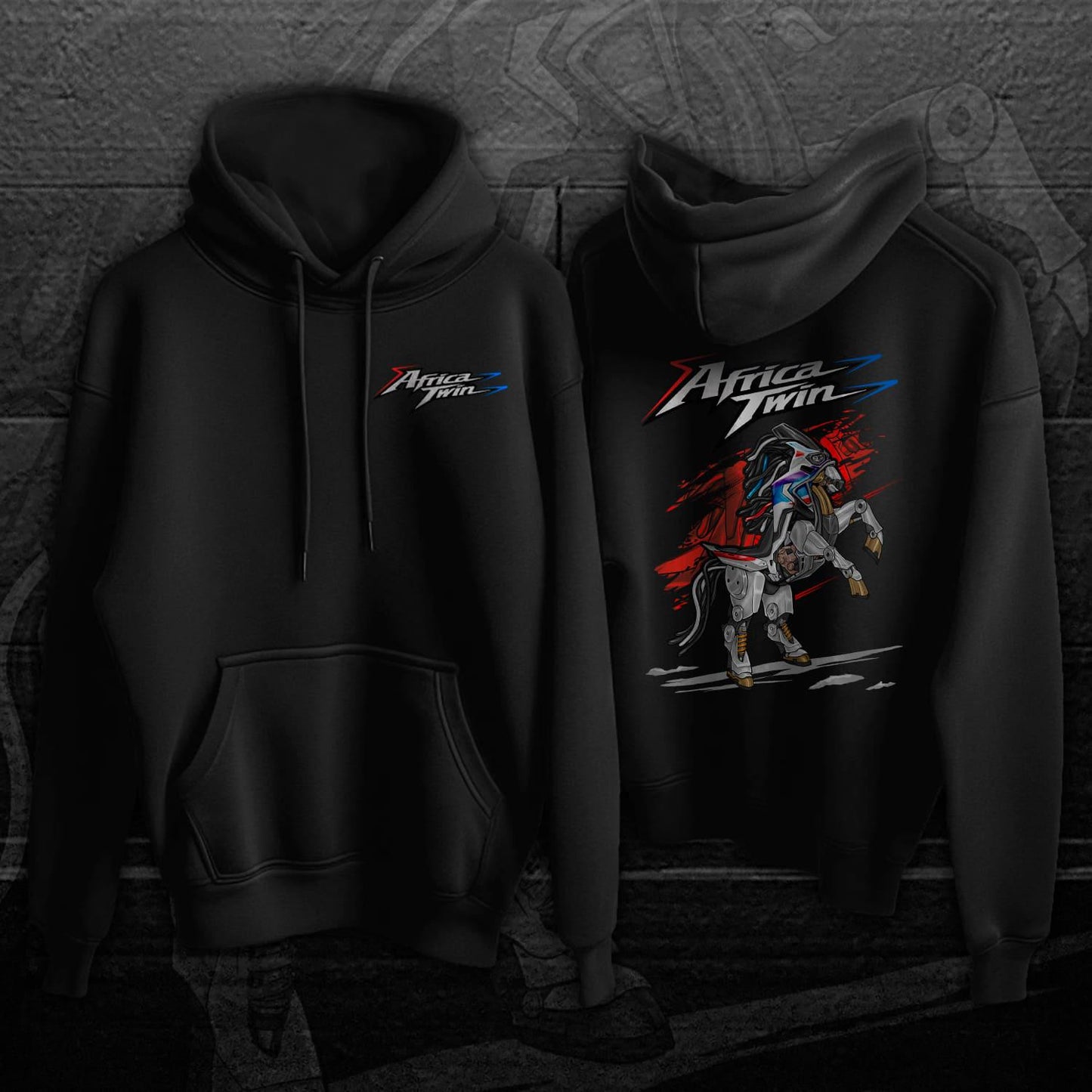 Honda CRF1000L2 Africa Twin Adventure Sports 2018-19 Inspired Hoodie - Motorcycle Sweatshirt