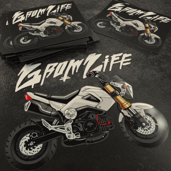 Honda Grom 2013-15 Stickers - Set of 3 Motorcycle Decals
