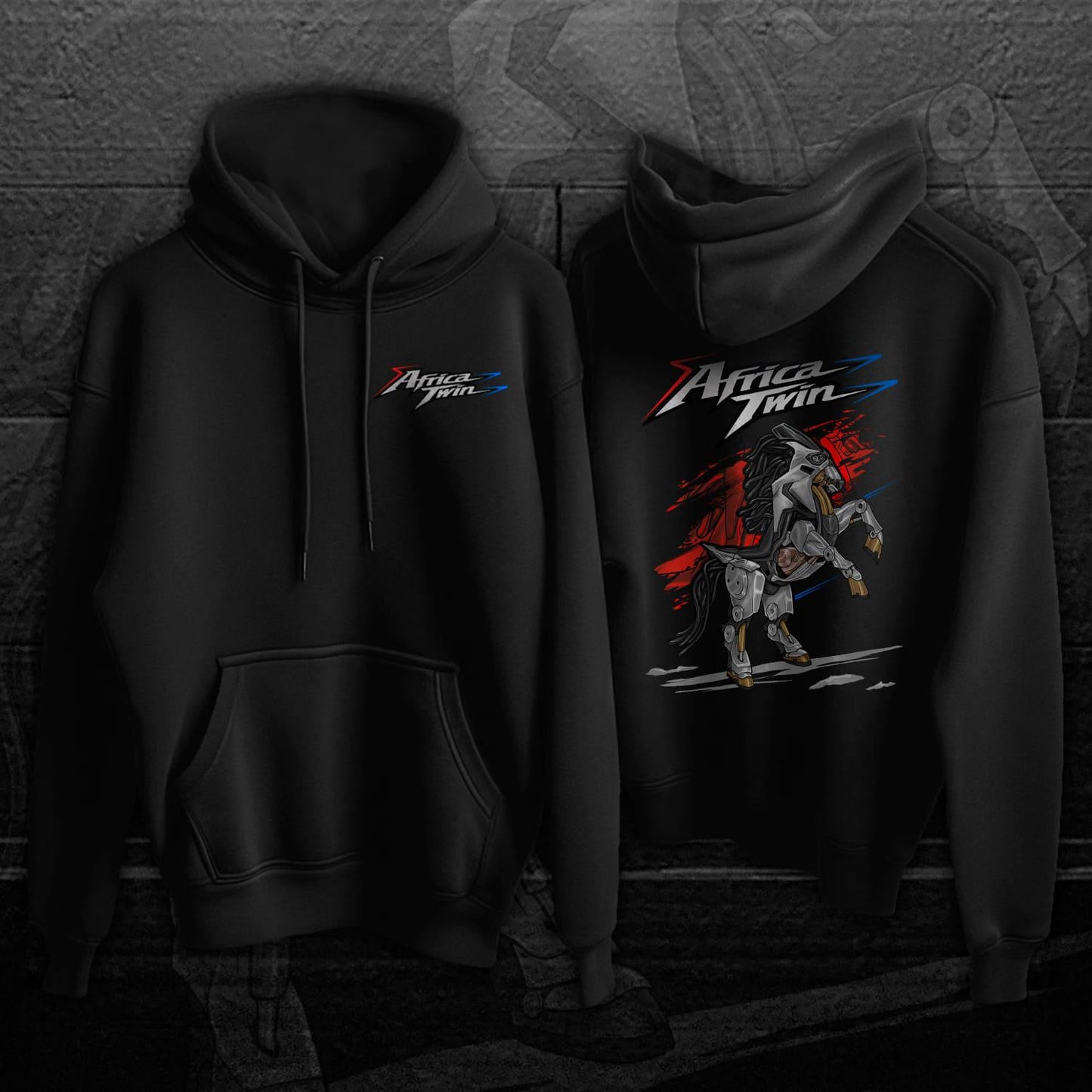 Honda CRF1000L Africa Twin 2016-19 Inspired Hoodie - ADV Motorcycle Sweatshirt