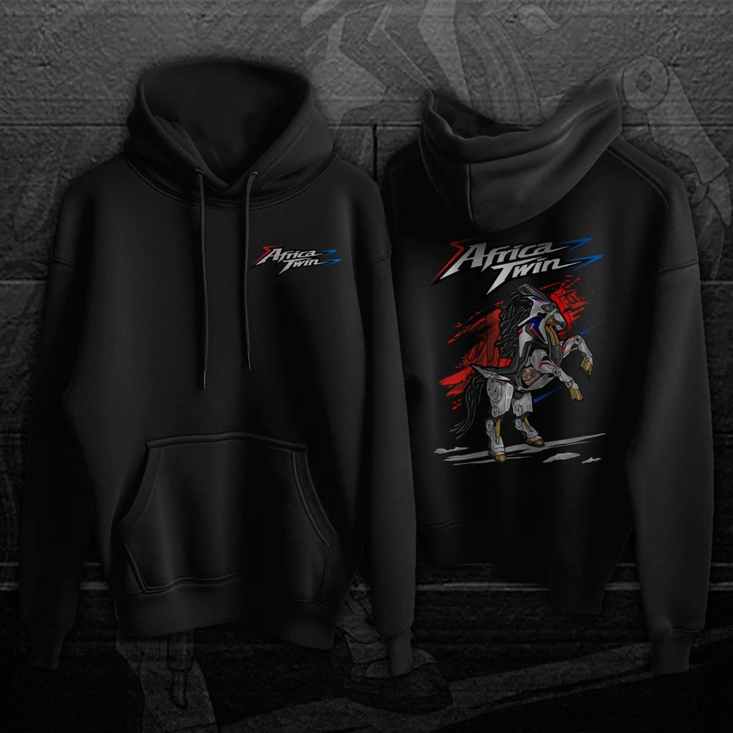 Honda CRF1000L Africa Twin 2016-19 Inspired Hoodie - ADV Motorcycle Sweatshirt