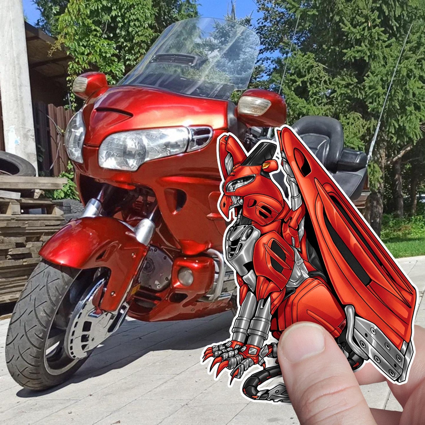 Honda GL1800 Gold Wing Inspired Stickers - Set of 3 Motorcycle Decals