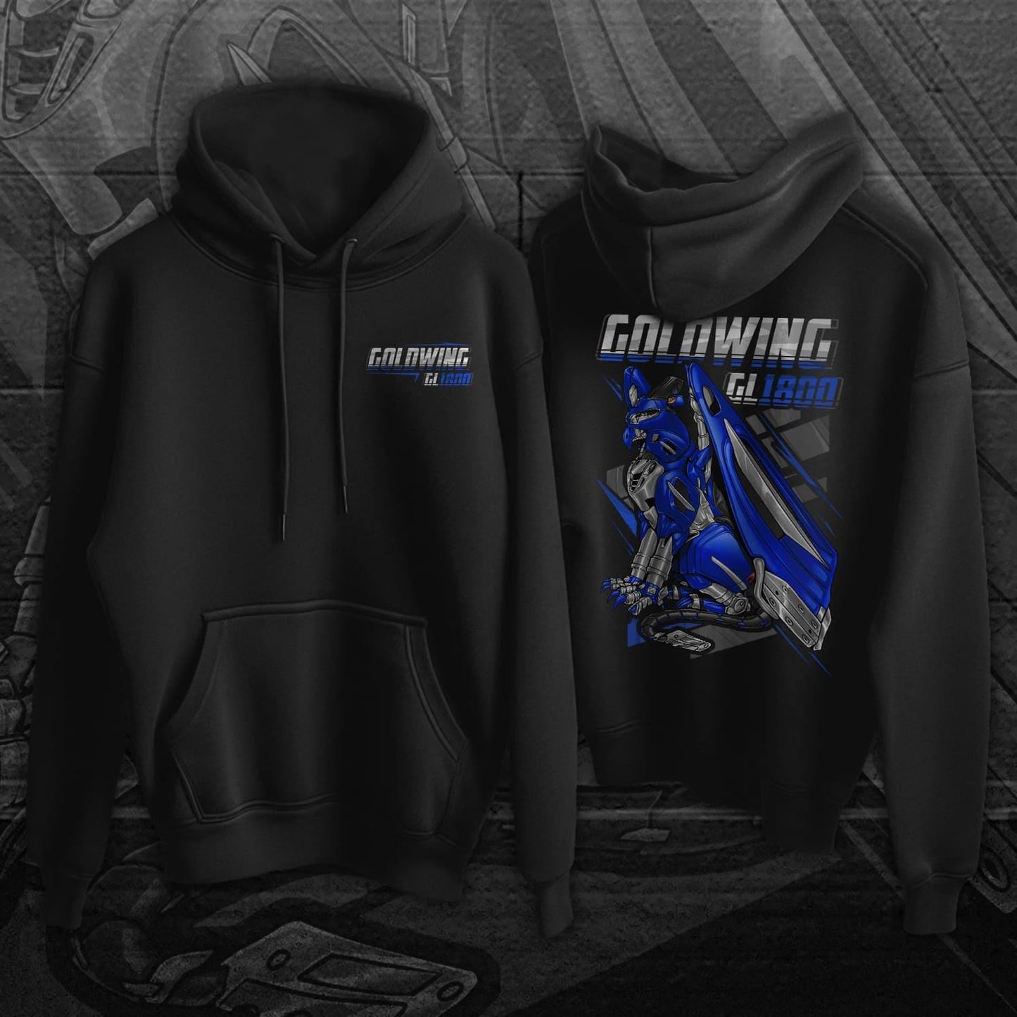 Honda GL1800 Gold Wing Inspired Hoodie - Motorcycle Sweatshirt