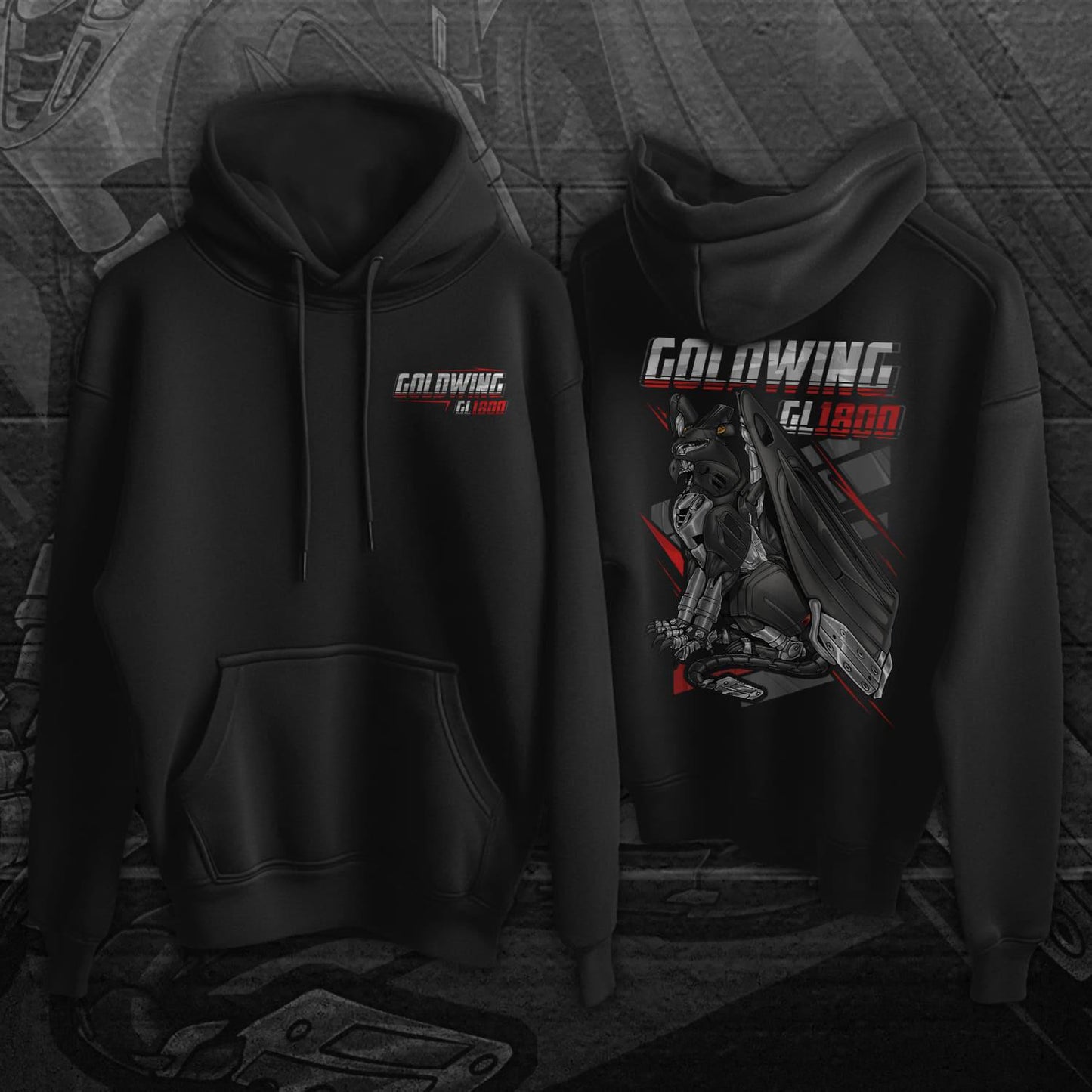 Honda GL1800 Gold Wing Inspired Hoodie - Motorcycle Sweatshirt