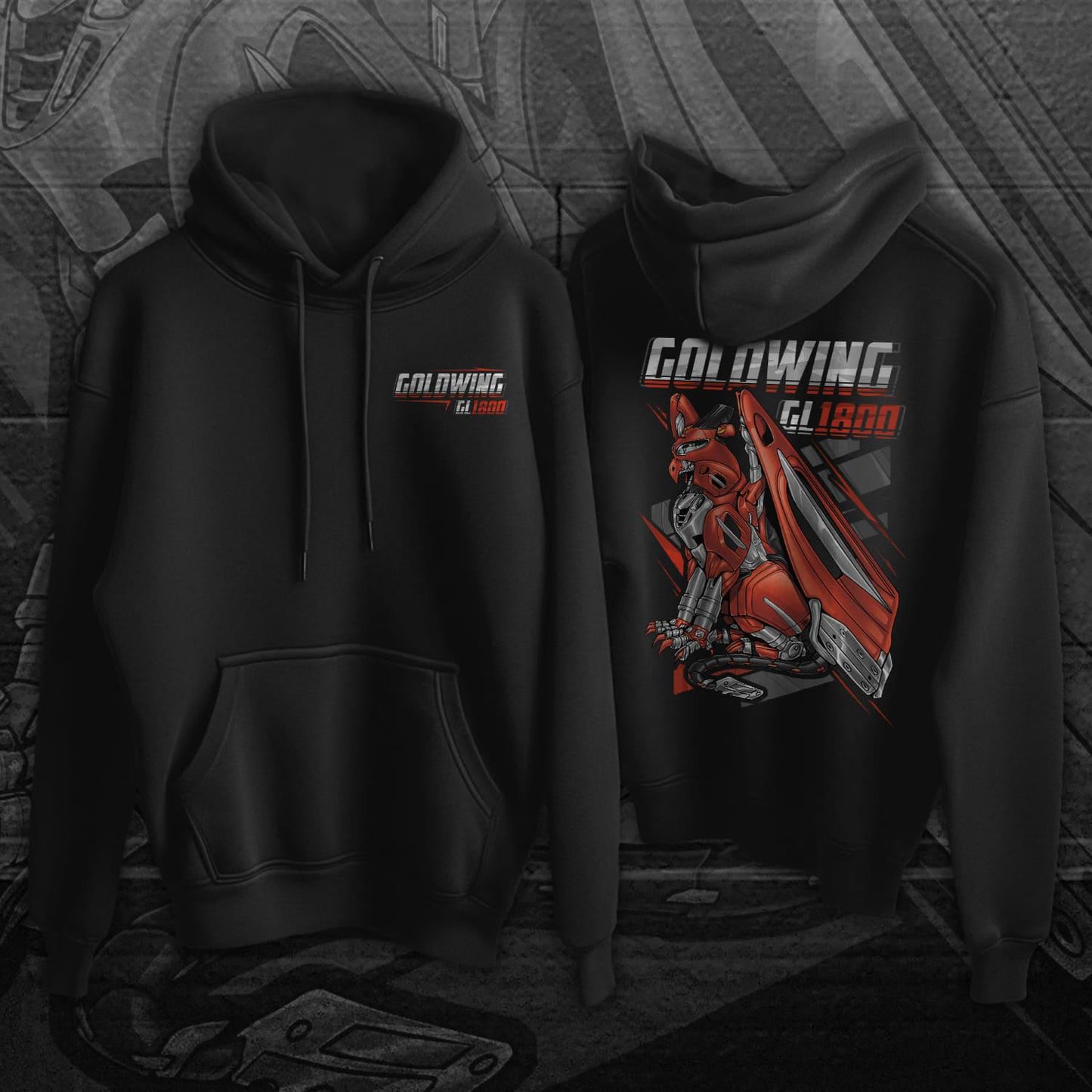 Honda GL1800 Gold Wing Inspired Hoodie - Motorcycle Sweatshirt