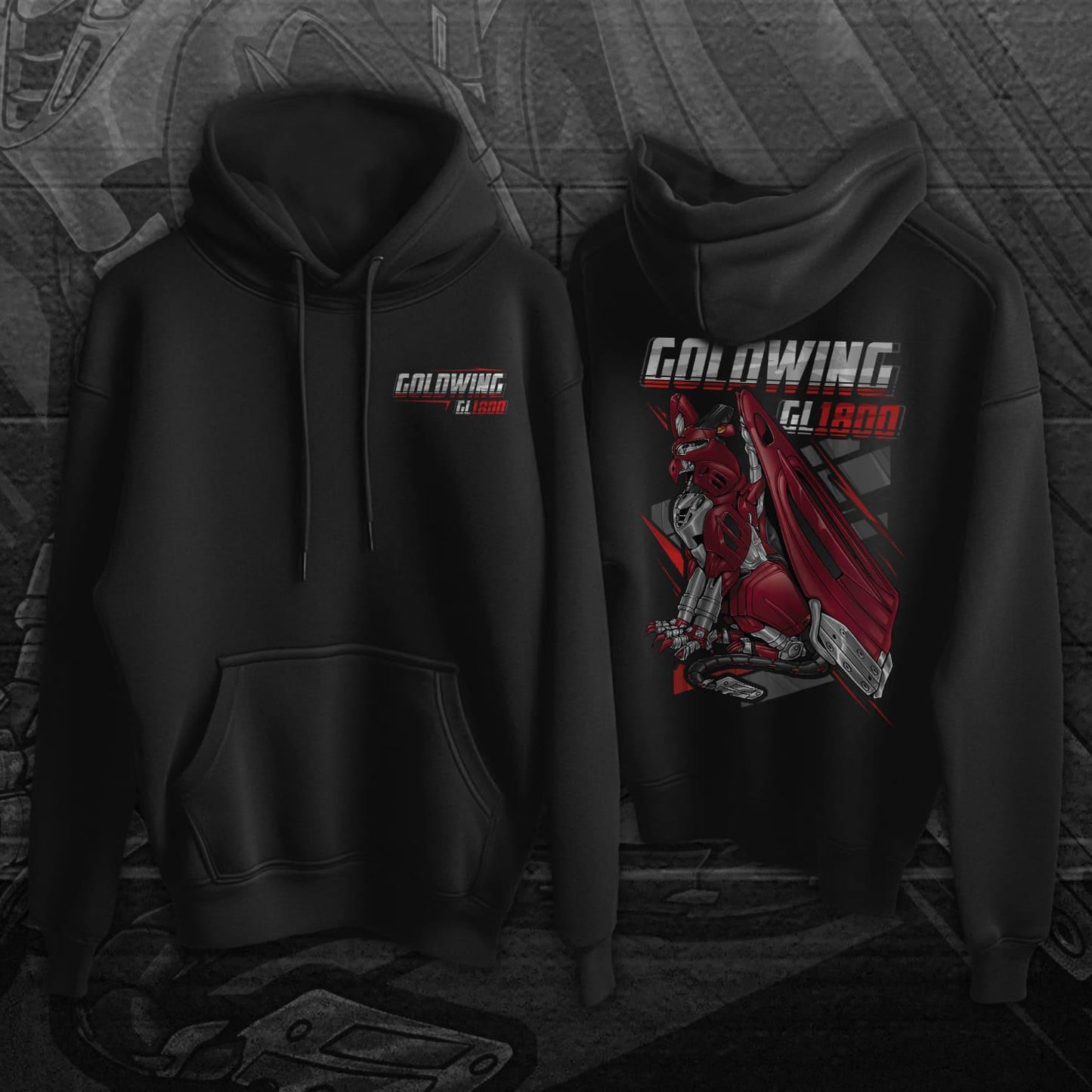 Honda GL1800 Gold Wing Inspired Hoodie - Motorcycle Sweatshirt