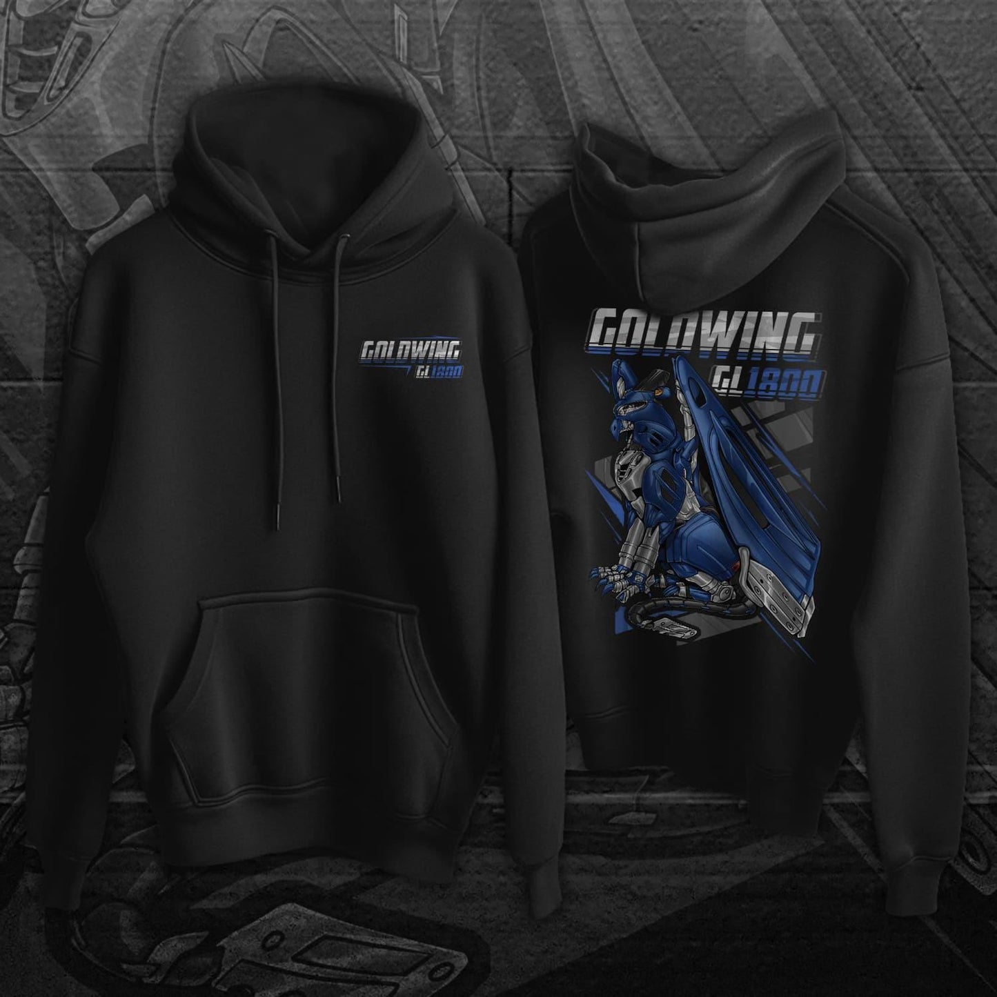 Honda GL1800 Gold Wing Inspired Hoodie - Motorcycle Sweatshirt