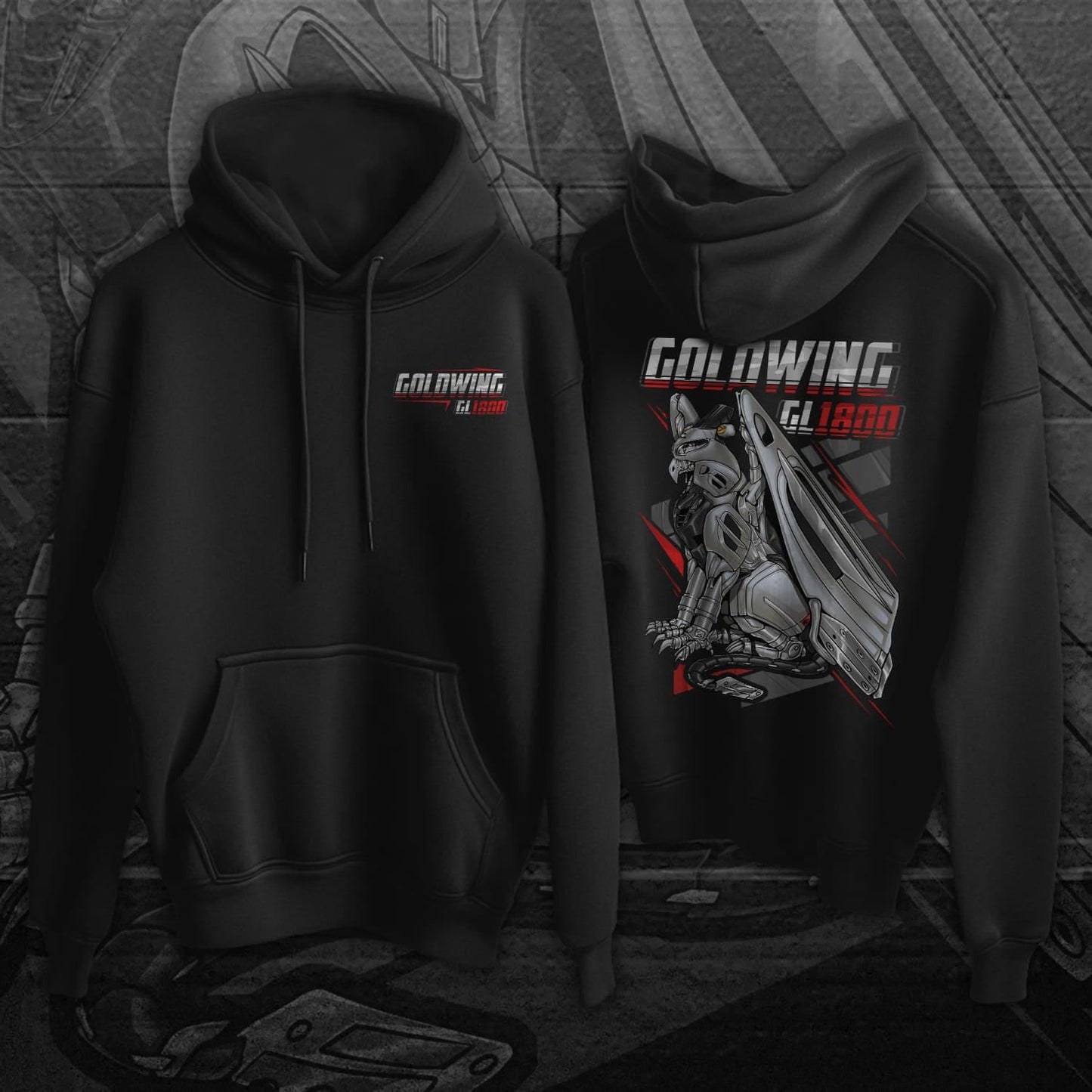 Honda GL1800 Gold Wing Inspired Hoodie - Motorcycle Sweatshirt