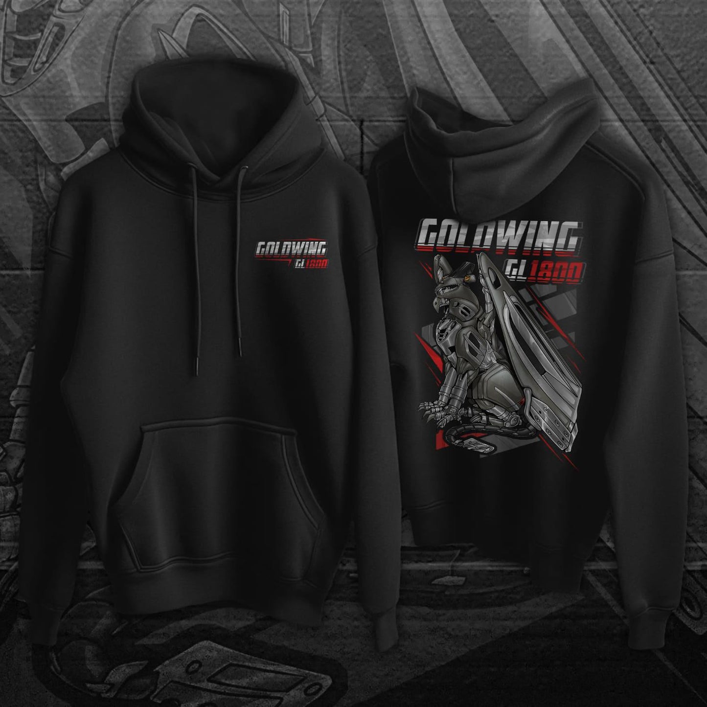 Honda GL1800 Gold Wing Inspired Hoodie - Motorcycle Sweatshirt