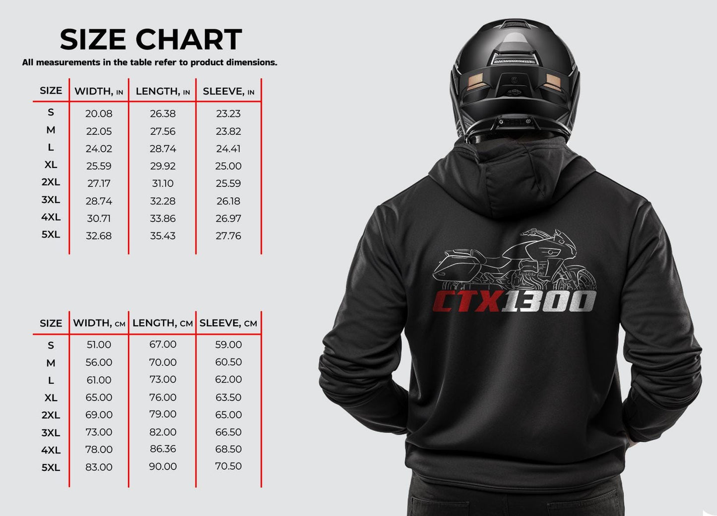 Honda CTX1300 Inspired Hoodie - Motorcycle Sweatshirt