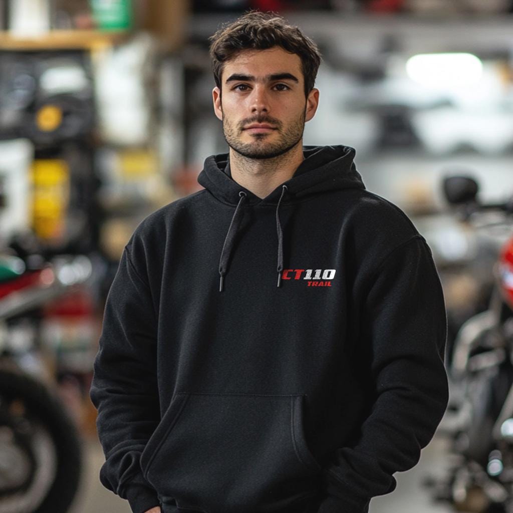 Honda CT110 Trail Inspired Hoodie - Motorcycle Sweatshirt