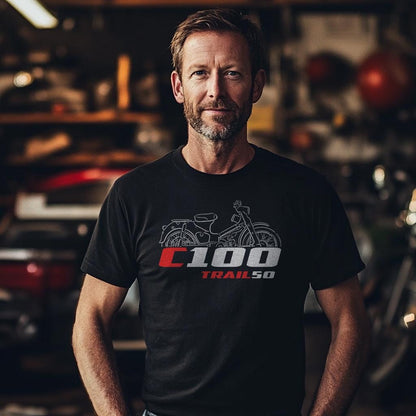 Honda C100 Trail 50 Inspired T-Shirt - Motorcycle Tee Shirt