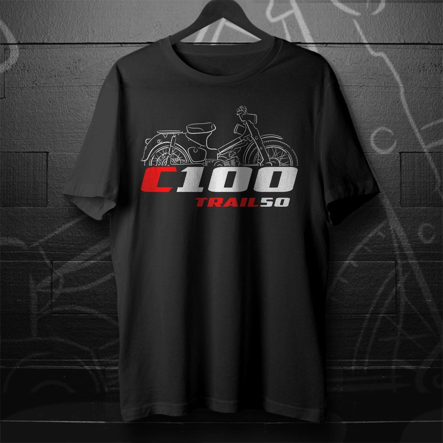Honda C100 Trail 50 Inspired T-Shirt - Motorcycle Tee Shirt