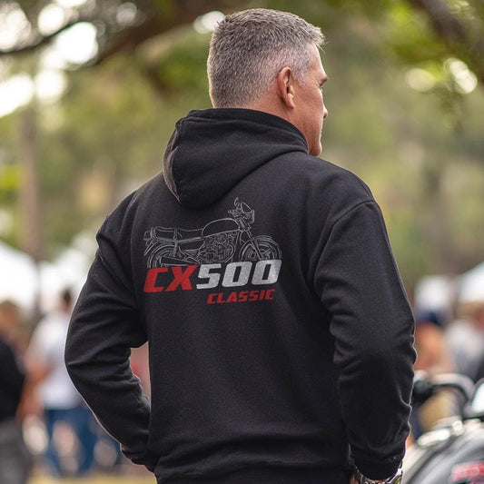 Honda CX 500 | C | D | E | Turbo & Classic Inspired Hoodie - Motorcycle Sweatshirt
