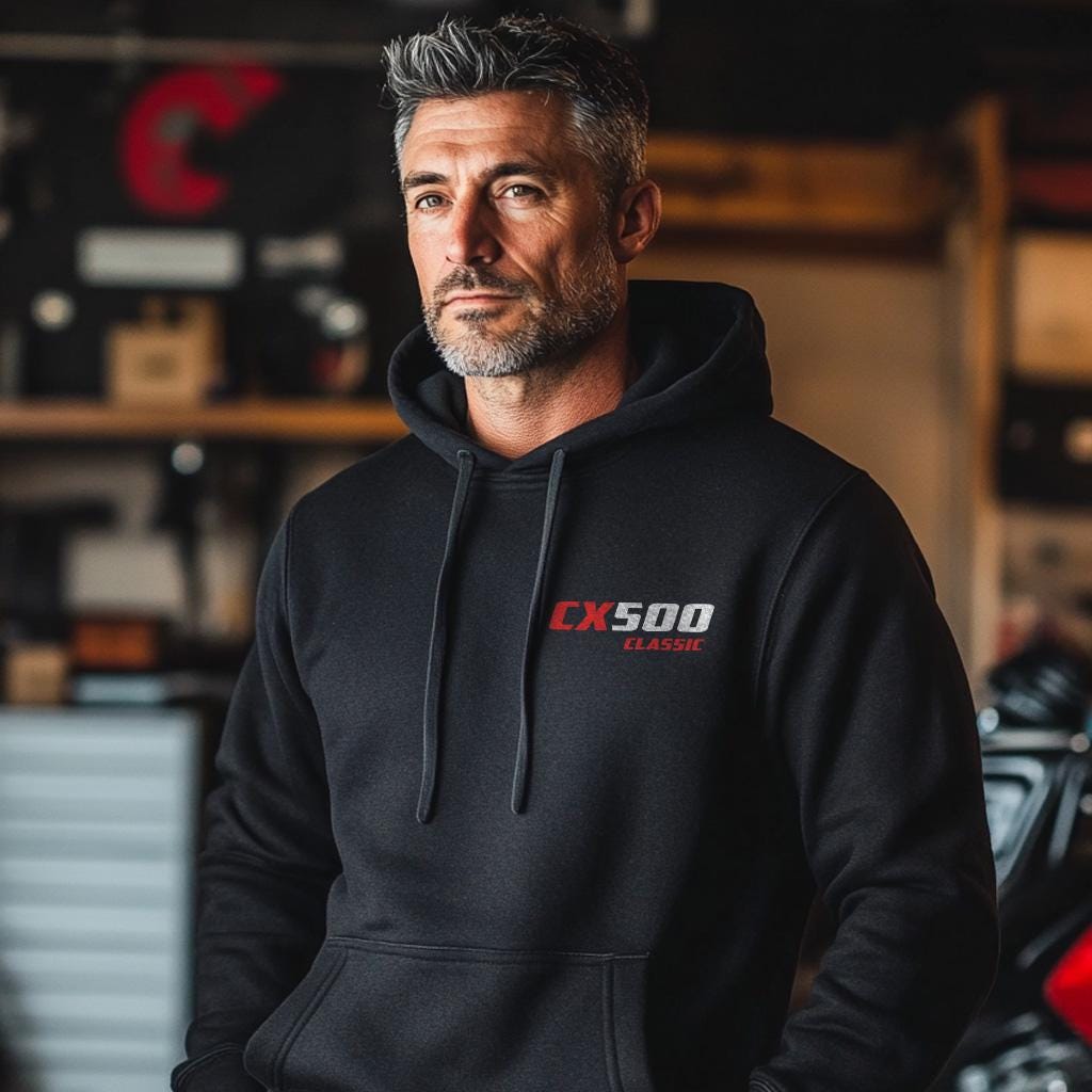 Honda CX 500 | C | D | E | Turbo & Classic Inspired Hoodie - Motorcycle Sweatshirt