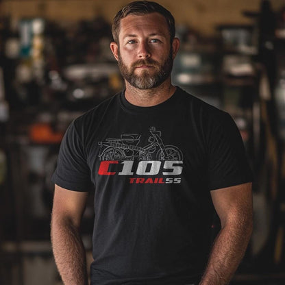 Honda C105 Trail 55 Inspired T-Shirt - Motorcycle Tee Shirt
