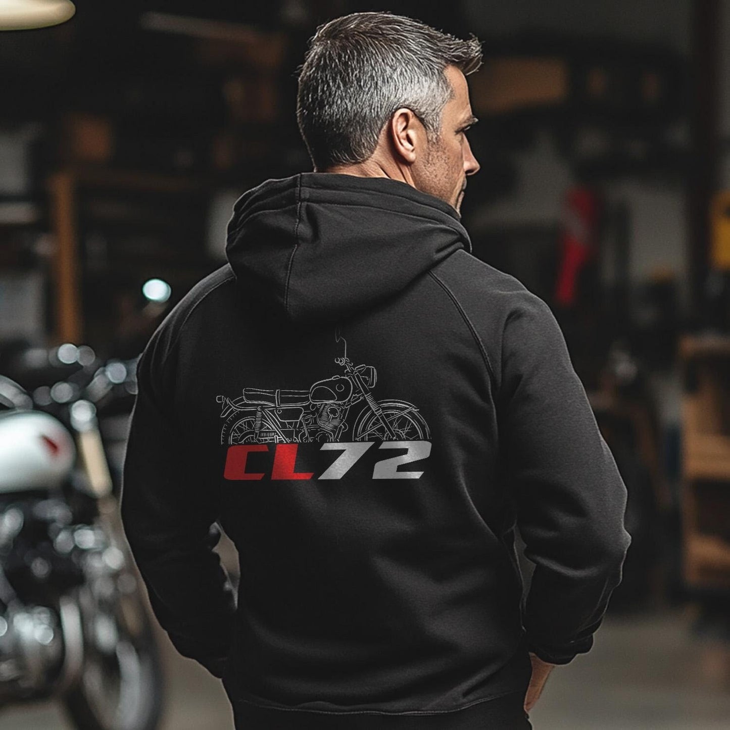 Honda CL72 Inspired Hoodie - Motorcycle Sweatshirt
