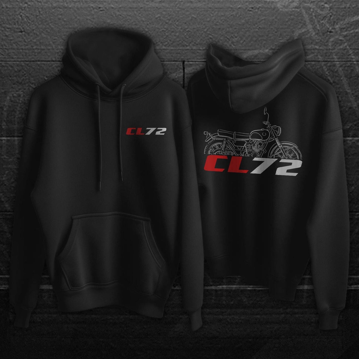 Honda CL72 Inspired Hoodie - Motorcycle Sweatshirt