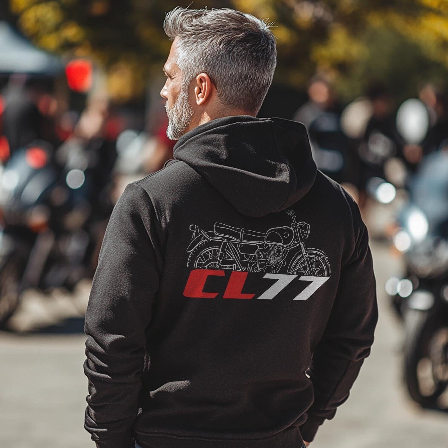 Honda CL77 Inspired Hoodie - Motorcycle Sweatshirt
