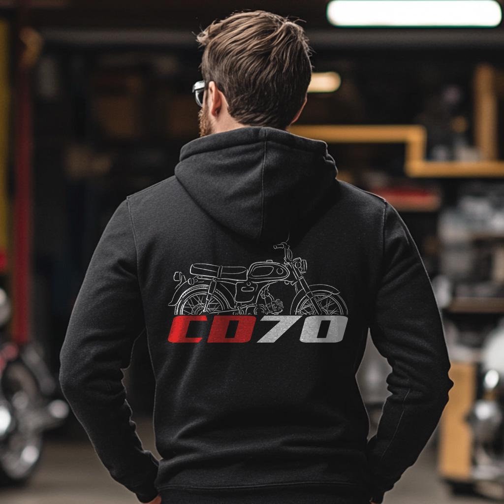 Honda CD70 Inspired Hoodie - Motorcycle Sweatshirt