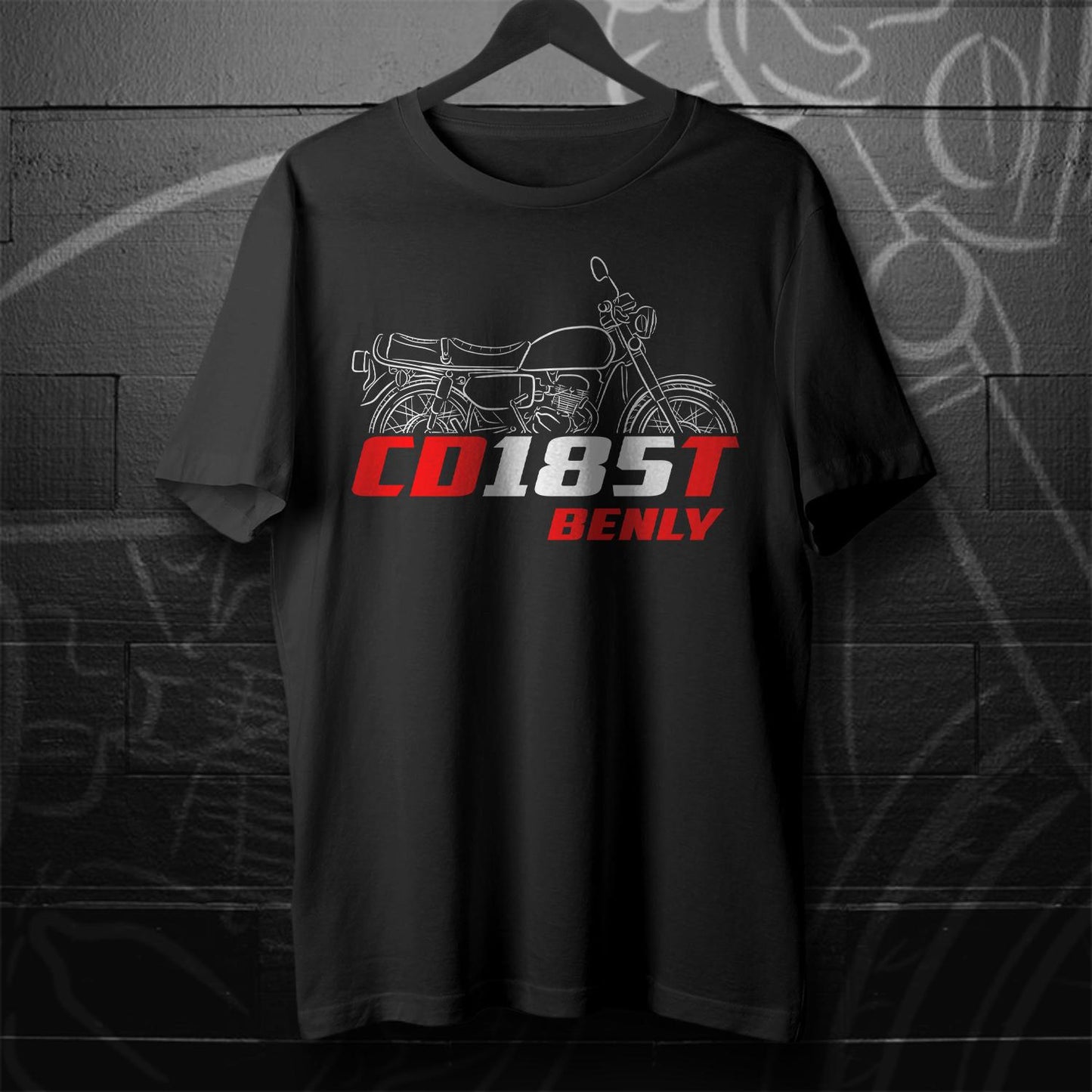Honda CD185T Benly 1979 Inspired T-Shirt - Motorcycle Tee Shirt