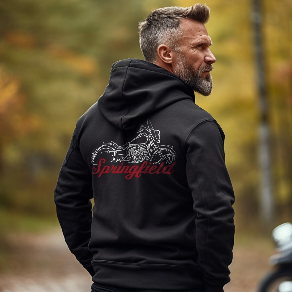 Indian Springfield Hoodie - Motorcycle Sweatshirt for Biker
